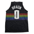 Autographed/Signed Christian Braun Denver Black Rainbow Basketball Jersey Beckett BAS COA