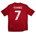 Autographed/Signed Luis Suarez Liverpool Red Soccer Futbol Jersey Beckett BAS COA