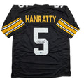 Autographed/Signed Terry Hanratty Pittsburgh Black Football Jersey Beckett BAS COA
