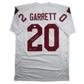 Autographed/Signed Mike Garrett Heisman 65 USC Southern Cal White College Football Jersey Beckett BAS COA