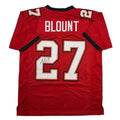 Autographed/Signed LeGarrette Blount Tampa Bay Red Football Jersey JSA COA