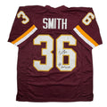Autographed/Signed Timmy Smith Washington Maroon Football Jersey Beckett BAS COA