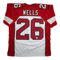 Autographed/Signed Chris Beanie Wells Arizona White Football Jersey PSA/DNA COA