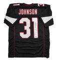 Autographed/Signed David Johnson Arizona Black Football Jersey Beckett BAS COA