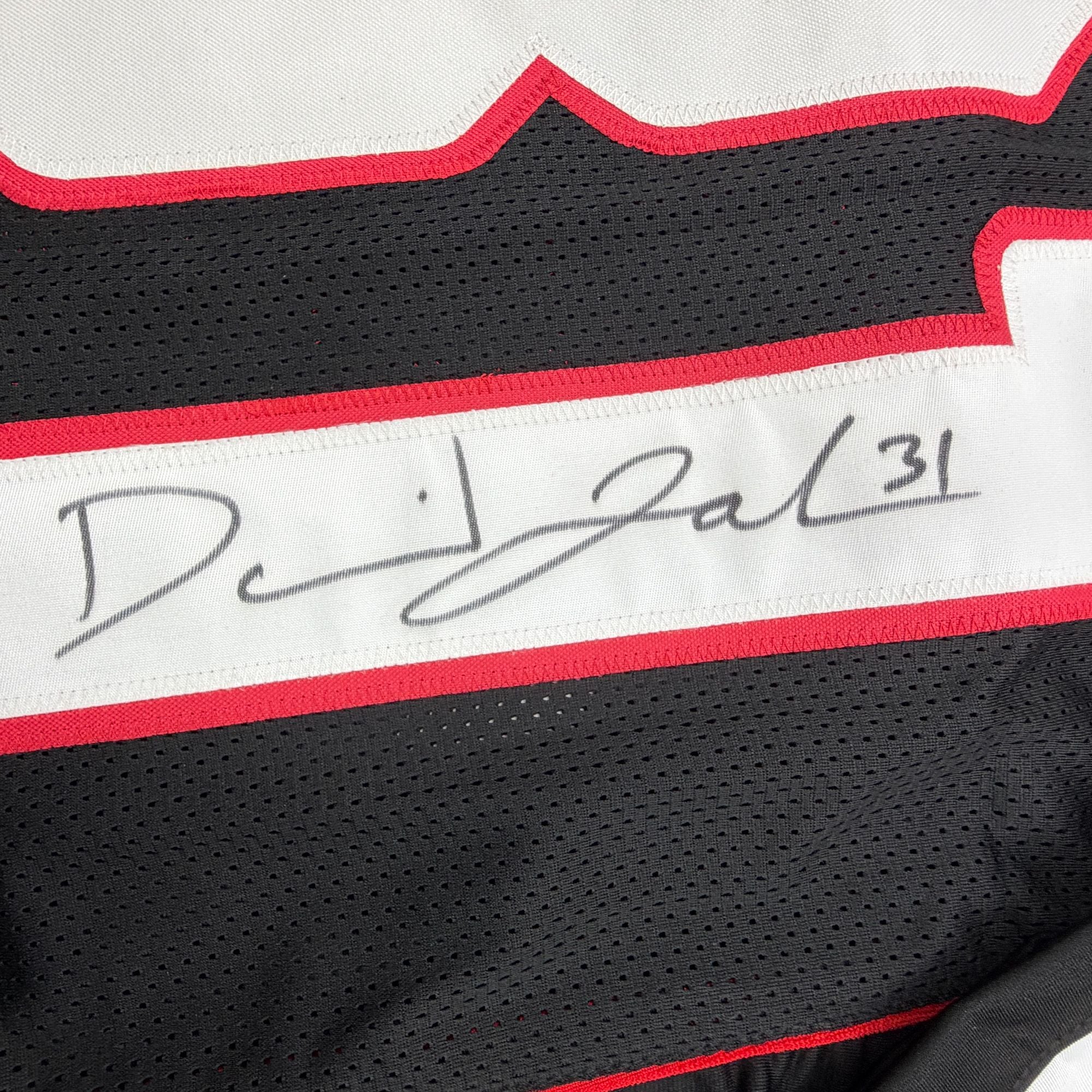Autographed/Signed David Johnson Arizona Black Football Jersey Beckett BAS COA