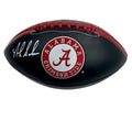 Autographed/Signed Nick Saban Alabama Crimson Tide Full Size Black Logo College Football Beckett BAS COA