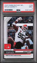 Graded 2025 Panini Instant Myles Garrett #396 Football Card PSA 9 Mint
