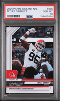 Graded 2025 Panini Instant Myles Garrett #396 Football Card PSA 10 Gem Mint