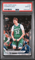 Graded 2025 Topps Now Cooper Flagg #150 Rookie RC Basketball Card PSA 10 Gem Mint