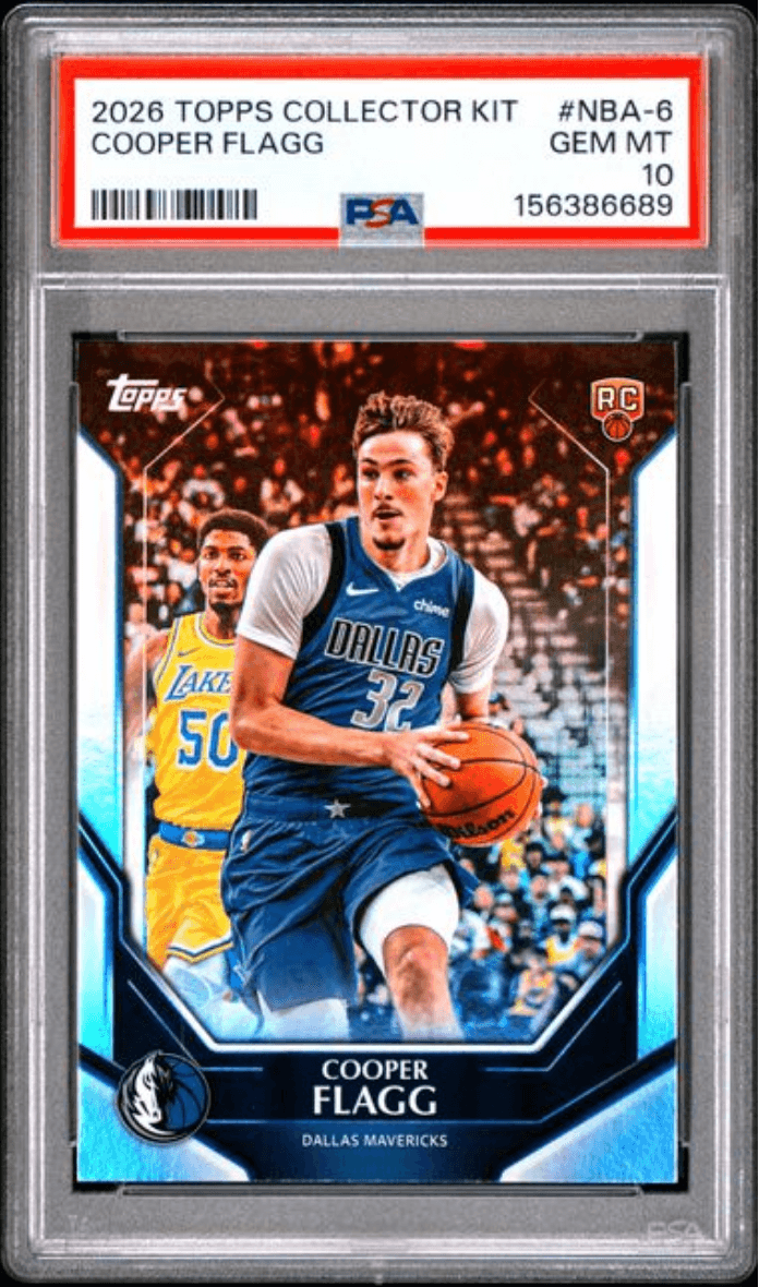 Graded 2026 Topps Collector Kit Cooper Flagg #NBA6 Rookie RC Basketball Card PSA 10 Gem Mint