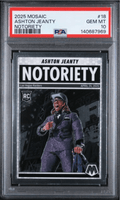 Graded 2025 Panini Mosaic Ashton Jeanty #18 Notoriety Rookie RC Football Card PSA 10 Gem Mint