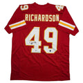 Autographed/Signed Tony Richardson Kansas City Red Football Jersey Beckett BAS COA