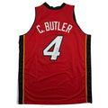 Autographed/Signed Caron Butler Miami Red Basketball Jersey Beckett BAS COA