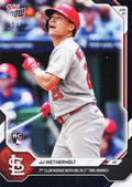 2026 Topps Now JJ Wetherholt #362 Black Foil /10 2nd Club Rookie with Home Runs in 1st Two Innings St Louis Cardinals Rookie RC Baseball Card
