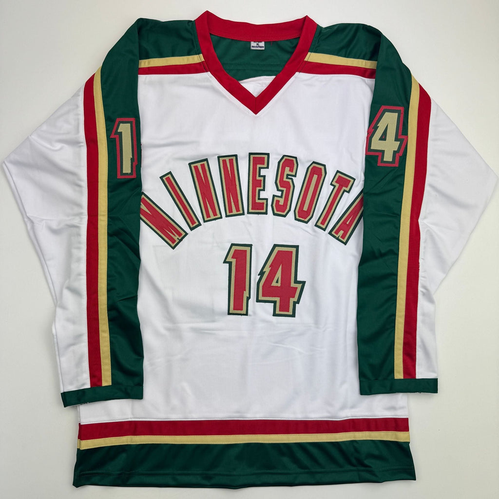 Autographed/Signed Joel Eriksson Ek Minnesota White 25th Anniversary Hockey Jersey Beckett BAS COA
