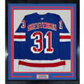 Framed Autographed/Signed 35x39 Igor Shesterkin New York Rangers Blue Authentic Hockey Jersey Fanatics COA