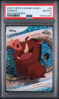 Graded 2025 Topps Chrome Disney Pumbaa #99 Mini Diamonds Lion King Trading Card PSA 10 Gem Mint