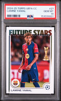 Graded 2024 Topps UEFA CC Club Competitions Lamine Yamal #27 Future Stars Soccer Card PSA 10 Gem Mint