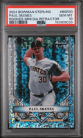 Graded 2024 Topps Bowman Sterling Paul Skenes #BSR30 Rookies Mini Diamond Refractor /150 Rookie RC Baseball Card PSA 10 Gem Mint