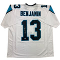 Autographed/Signed Kelvin Benjamin Carolina White Football Jersey Beckett BAS COA
