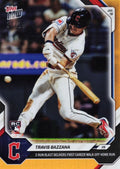2026 Topps Now Travis Bazzana #462 Orange Foil /25 2 Run Blast Delivers First Career Walk Off Home Run Cleveland Guardians Rookie RC Baseball Card