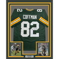 Framed Autographed/Signed Paul Coffman 35x39 Green Bay Green Football Jersey Beckett BAS COA
