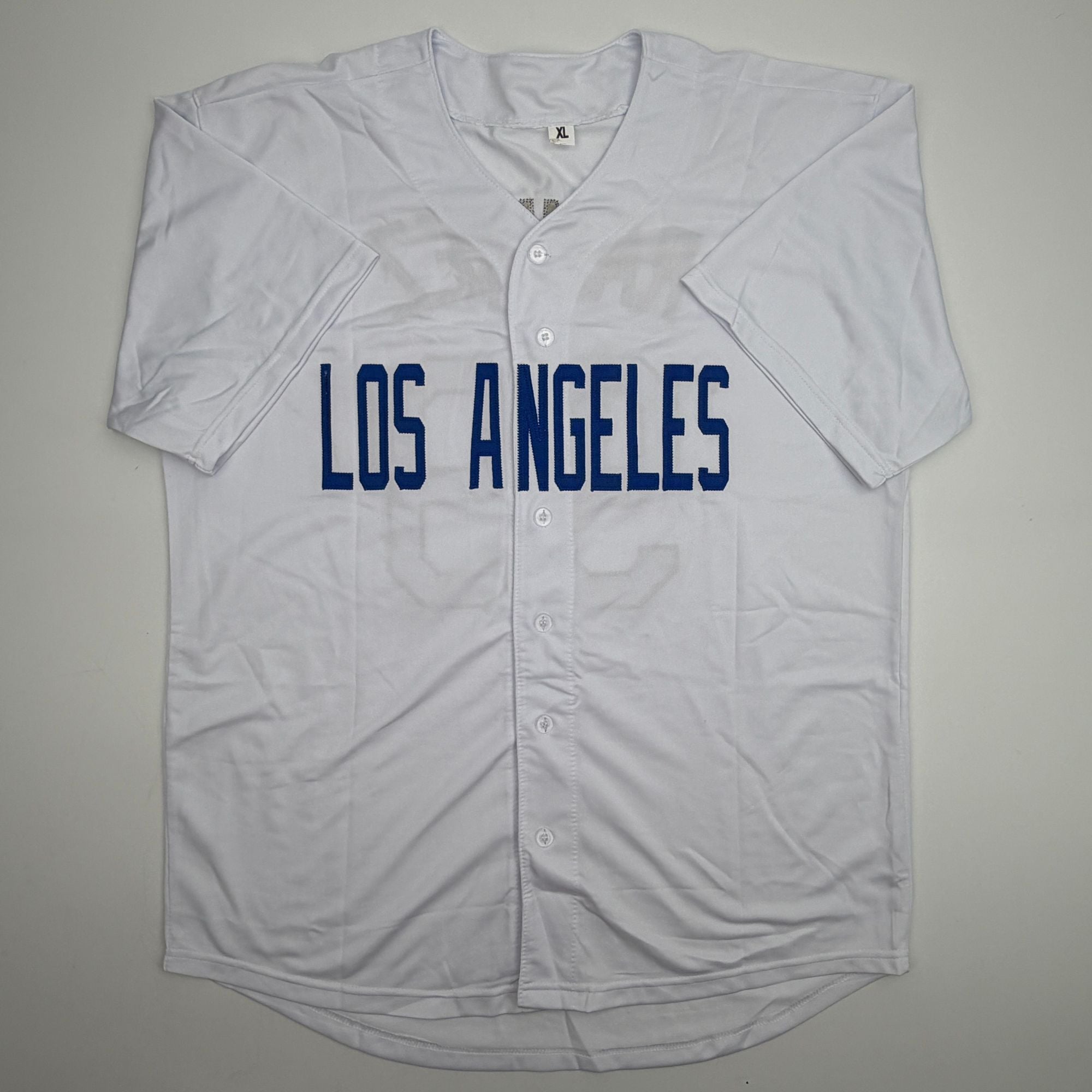 Autographed/Signed Manny Ramirez MannyWood Los Angeles White Baseball Jersey Beckett BAS COA