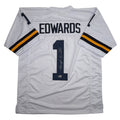 Autographed/Signed Braylon Edwards Michigan White College Football Jersey Beckett BAS COA