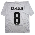 Autographed/Signed Daniel Carlson Las Vegas White Football Jersey Beckett BAS COA