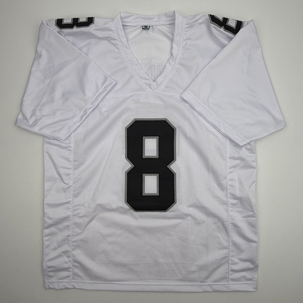 Autographed/Signed Daniel Carlson Las Vegas White Football Jersey Beckett BAS COA