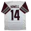 Autographed/Signed Sam Howell Washington White Football Jersey Beckett BAS COA