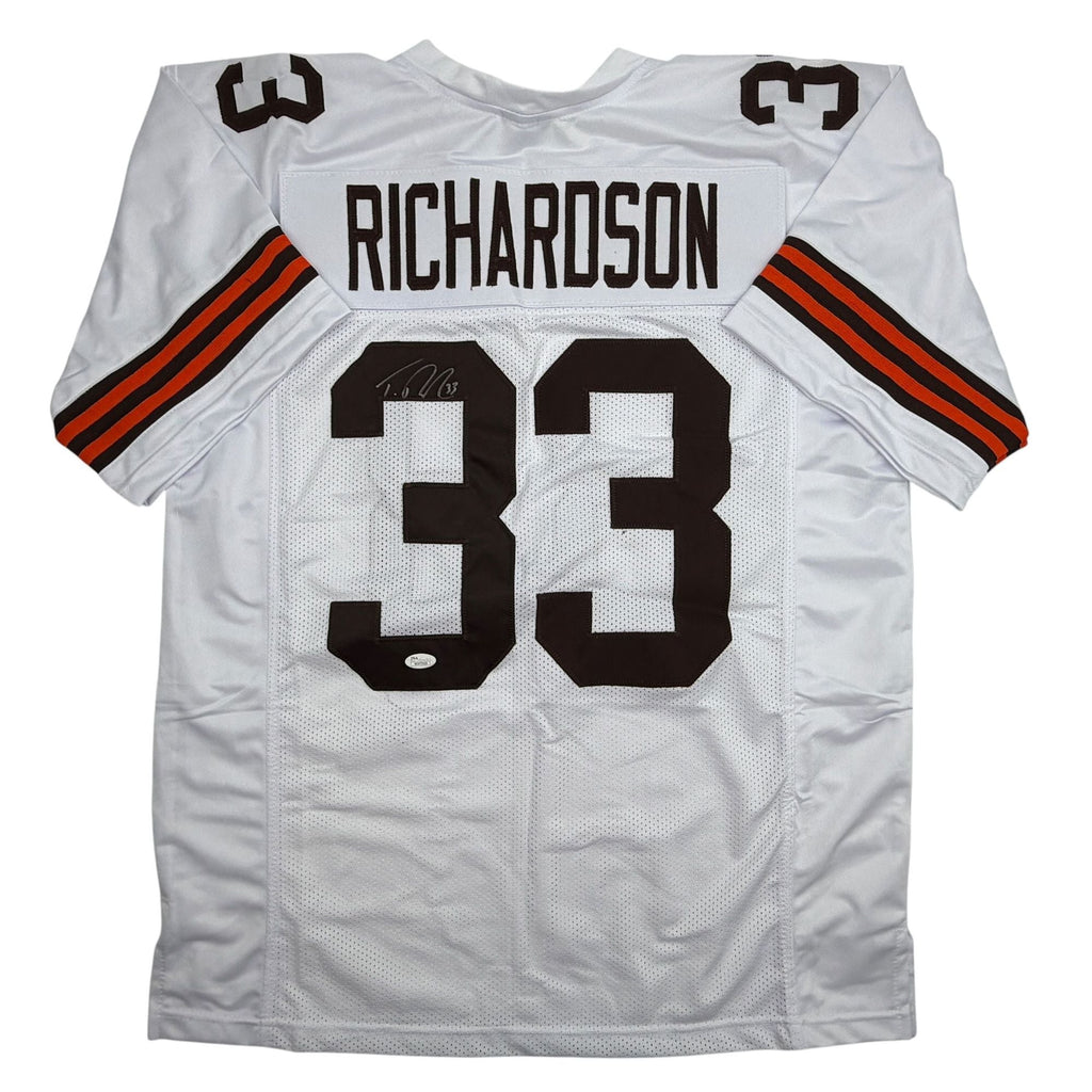 Autographed/Signed Trent Richardson Cleveland White Football Jersey JSA COA