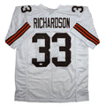 Autographed/Signed Trent Richardson Cleveland White Football Jersey JSA COA