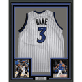 Framed Autographed/Signed Desmond Bane 35x39 Orlando White Pinstripe Basketball Jersey Beckett BAS COA