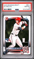 Graded 2025 Topps Bowman Draft Eli Willits #BD1 Rookie RC Baseball Card PSA 10 Gem Mint