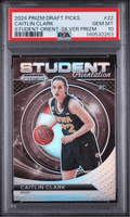 Graded 2024 Panini Prizm Draft Picks Caitlin Clark #22 Student Orientation Silver Prizm Rookie RC Basketball Card PSA 10 Gem Mint