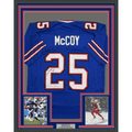 Framed Autographed/Signed LeSean McCoy 35x39 Buffalo Blue Football Jersey JSA COA