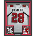 Framed Autographed/Signed Leonard Fournette 35x39 Tampa Bay White Football Jersey Beckett BAS COA