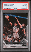 Graded 2025 Topps Now Dylan Harper #183 Rookie RC Basketball Card PSA 10 Gem Mint