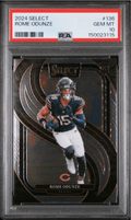 Graded 2024 Panini Select Rome Odunze #136 Rookie RC Football Card PSA 10 Gem Mint