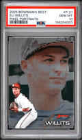 Graded 2025 Topps Bowmans Best Eli Willits #P21 Pixel Portraits Rookie RC Baseball Card PSA 10 Gem Mint