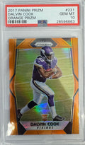 Graded 2017 Panini Prizm Dalvin Cook #231 Orange Prizm /275 Rookie RC Football Card PSA 10 Gem Mint