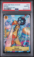 Graded 2026 One Piece Brook #011 ST29 Egghead Trading Card Game PSA 10 Gem Mint
