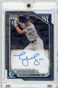 Graded 2024 Topps Bowman George Lombard Jr #CPAGLO Chrome Prospect Autograph 1st Bowman Rookie RC Baseball Card