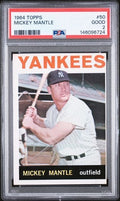 Graded 1964 Topps Mickey Mantle #50 Baseball Card PSA 2 Good