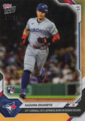 2026 Topps Now Kazuma Okamoto #484 Orange Foil /25 23rd Longball Sets Japanese-Born Home Run Rookie Record Toronto Blue Jays Rookie RC Baseball Card