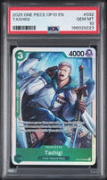 Graded 2025 One Piece Tashigi #032 OP10 EN Trading Card Game PSA 10 Gem Mint