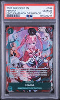 Graded 2026 One Piece Perona #034 EB03 Campaign Dash Pack EN Trading Card Game PSA 10 Gem Mint