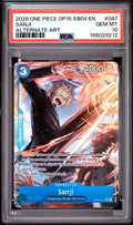 Graded 2026 One Piece Sanji #047 OP15 EB04 EN Alternate Art Trading Card Game PSA 10 Gem Mint