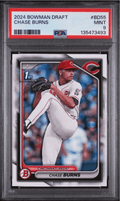 Graded 2024 Topps Bowman Draft Chase Burns #BD55 Rookie RC Baseball Card PSA 9 Mint